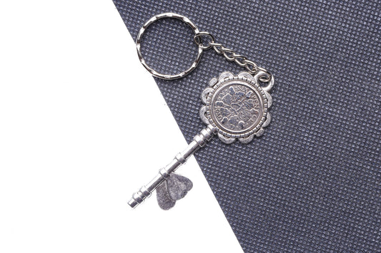 1930 95th Birthday Luck Sixpence Two Hearts Keyring