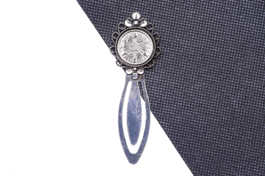 1931 94th Birthday Lucky Sixpence Flower Design Bookmark