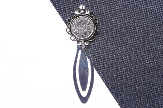 1932 93rd Birthday Lucky Sixpence Flower Design Bookmark
