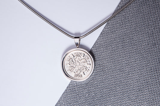 1933 Sixpence Pendant - 93rd Birthday Gift