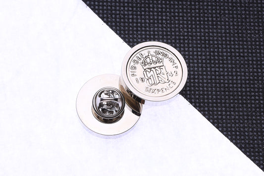 1942 Lucky Sixpence Coin Pin Badge-83rd Birthday