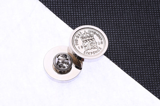 1948 Lucky Sixpence Coin Pin Badge-77th Birthday