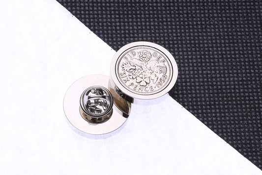 1959 Lucky Sixpence Coin Pin Badge-66th  Birthday