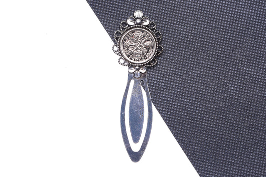 1961 64th Birthday Lucky Sixpence Flower Design Bookmark