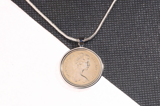 1978 Old Five Pence Pendant - 47th Birthday Gift