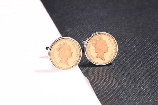 1994 Decimal One Pence Cufflinks - 31st Birthday Gift