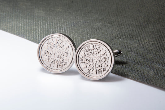 1929 96th Birthday Lucky Sixpence Cufflinks