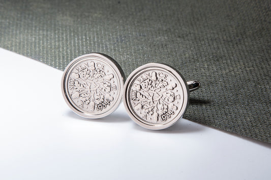 1934 91st Birthday Lucky Sixpence Cufflinks
