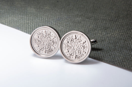 1935 90th Birthday Lucky Sixpence Cufflinks