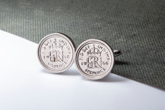 1946 79th Birthday Lucky Sixpence Cufflinks