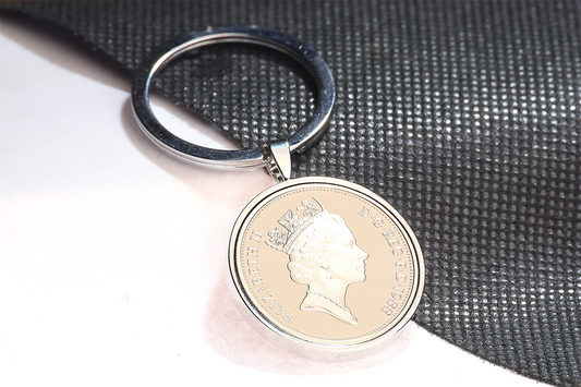 1988 Old Ten Pence Keyring - 37th Birthday Gift
