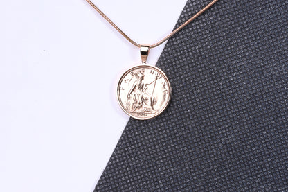 1925 Farthing Pendant - 99th Birthday Gift - Choose Colour and Engraving