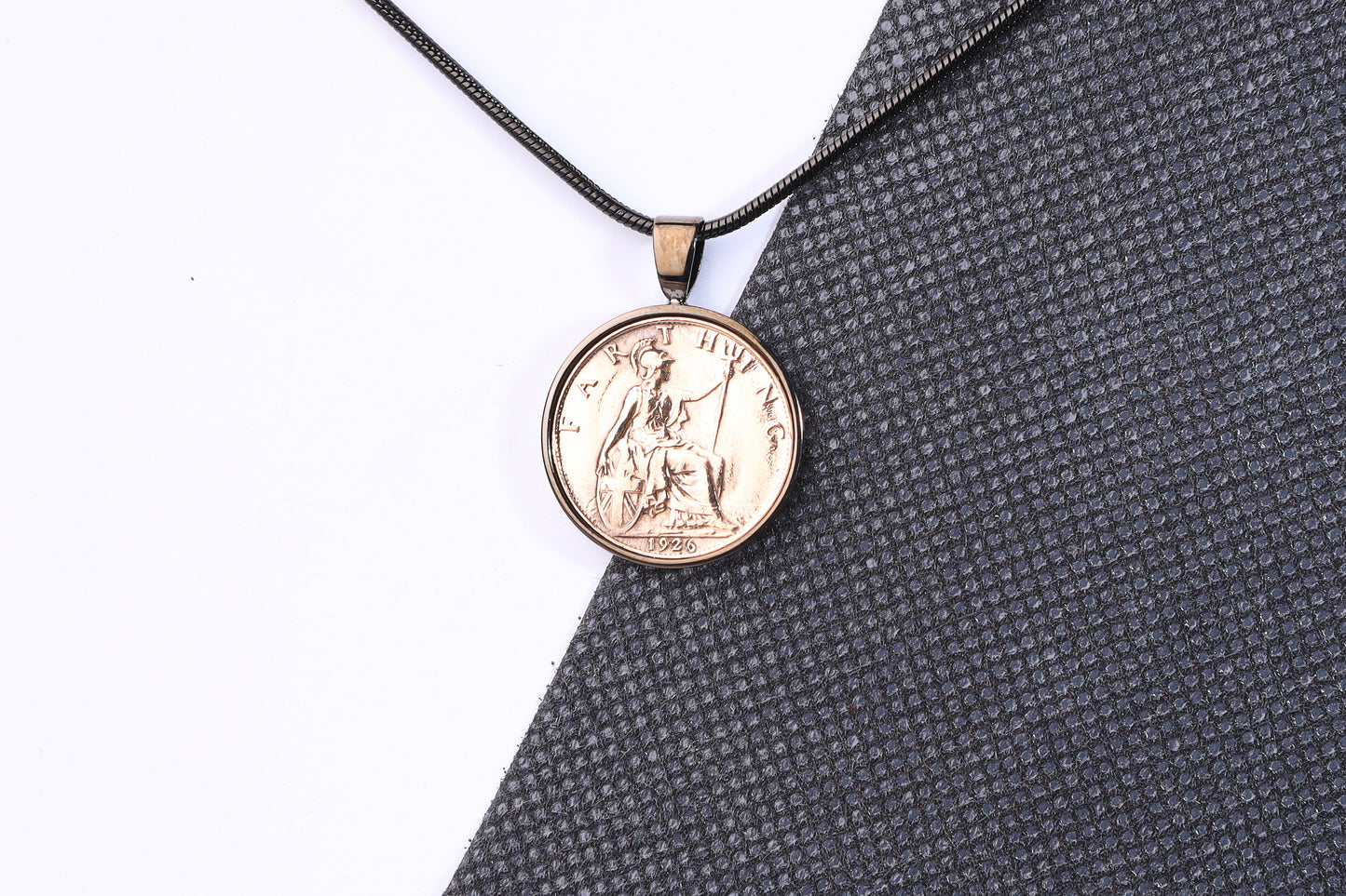 1926 Farthing Pendant - 98th Birthday Gift - Choose Colour and Engraving