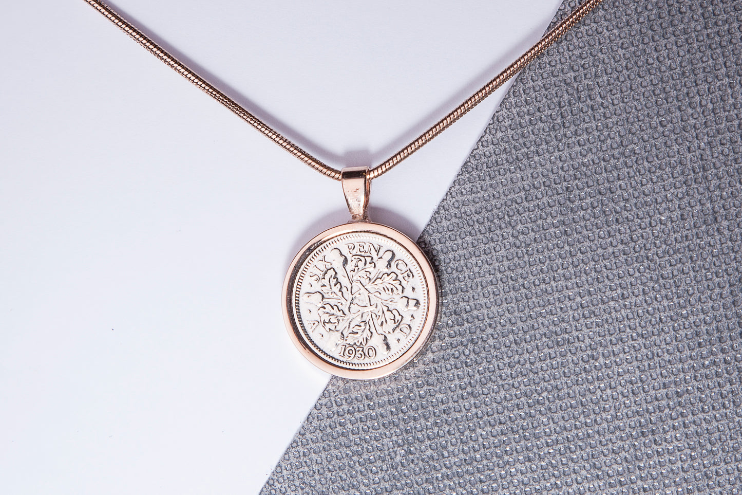 1930 Sixpence Pendant - 94th Birthday Gift - Choose Colour and Engraving