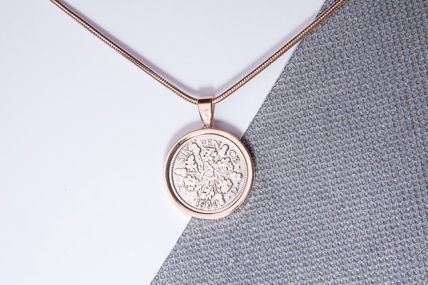 1931 Sixpence Pendant - 93rd Birthday Gift - Choose Colour and Engraving