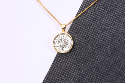 1931 Silver Threepence Pendant - 93rd Birthday Gift - Choose Colour and Engraving