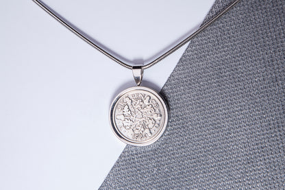 1931 Sixpence Pendant - 93rd Birthday Gift - Choose Colour and Engraving