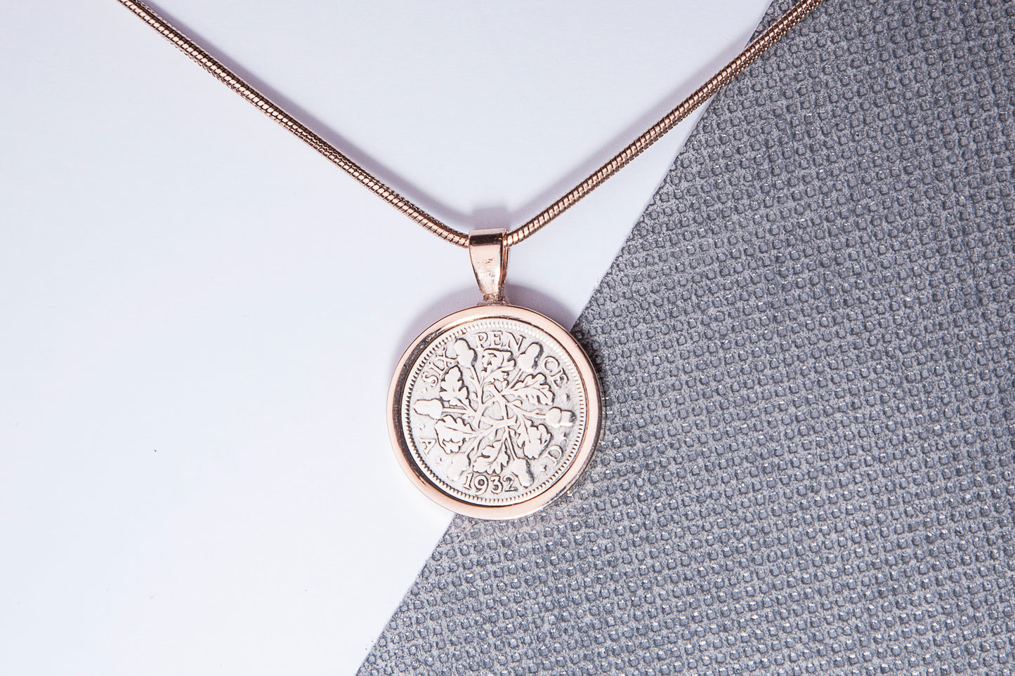 1932 Sixpence Pendant - 92nd Birthday Gift - Choose Colour and Engraving