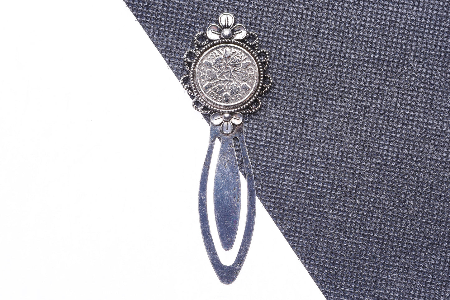 1933 91st Birthday Lucky Sixpence Flower Design Bookmark