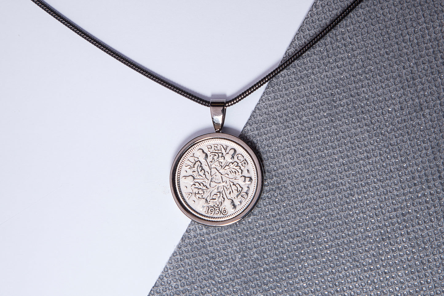 1936 Sixpence Pendant - 88th Birthday Gift - Choose Colour and Engraving