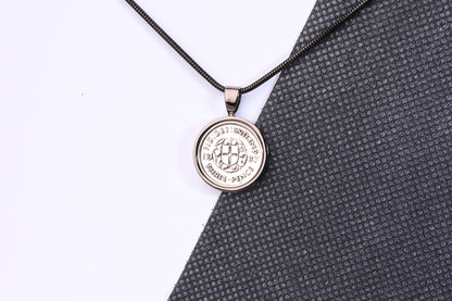 1937 Silver Threepence Pendant - 87th Birthday Gift - Choose Colour and Engraving