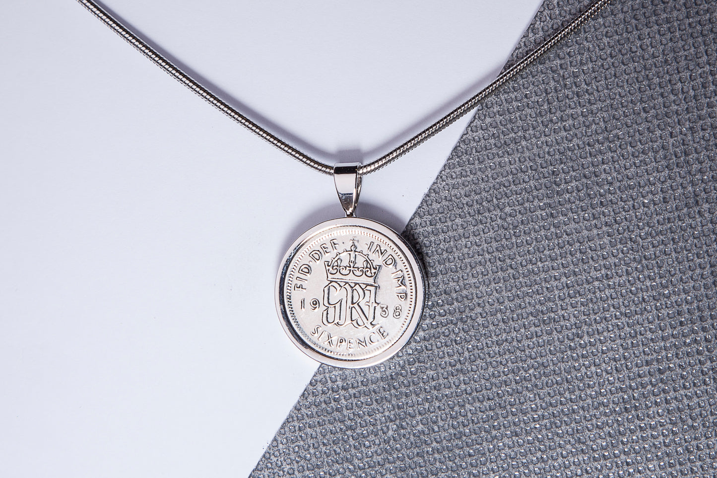 1938 Sixpence Pendant - 87th Birthday Gift