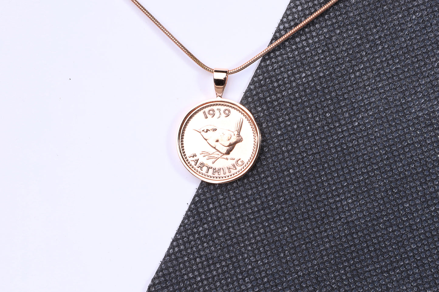 1939 Farthing Pendant - 85th Birthday Gift - Choose Colour and Engraving