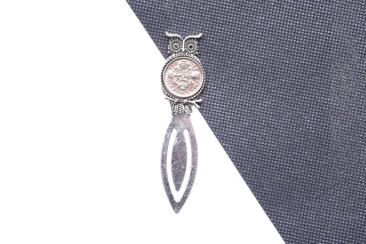 1967 57th Birthday Lucky Sixpence Owl Design Bookmark