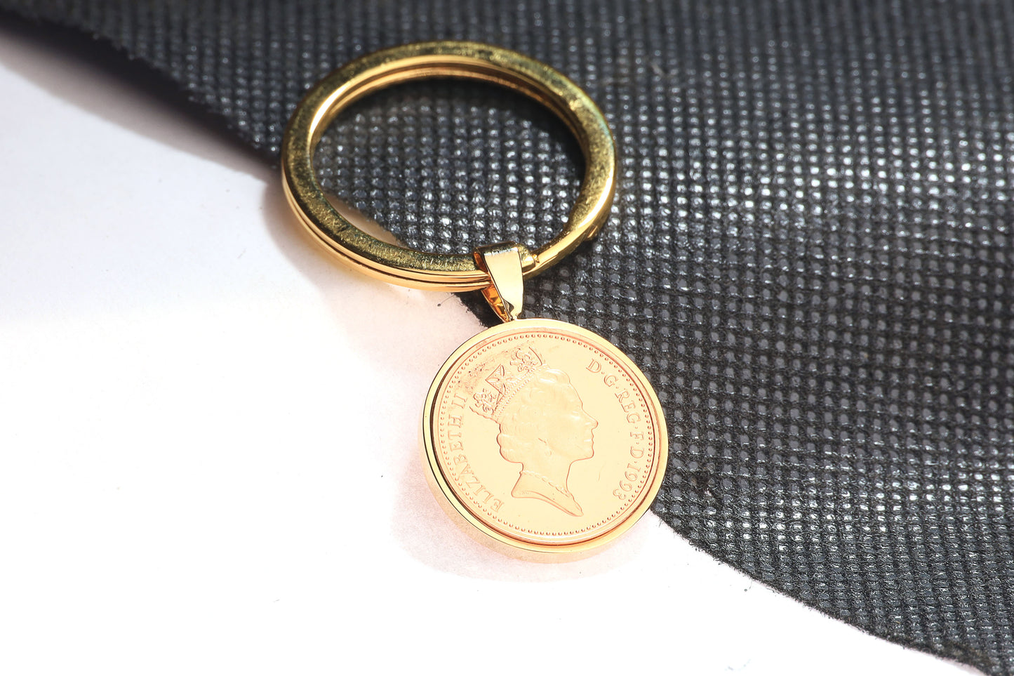 1993 Decimal One Pence Keyring - 41st Birthday Gift-Choose Colour and Engraving