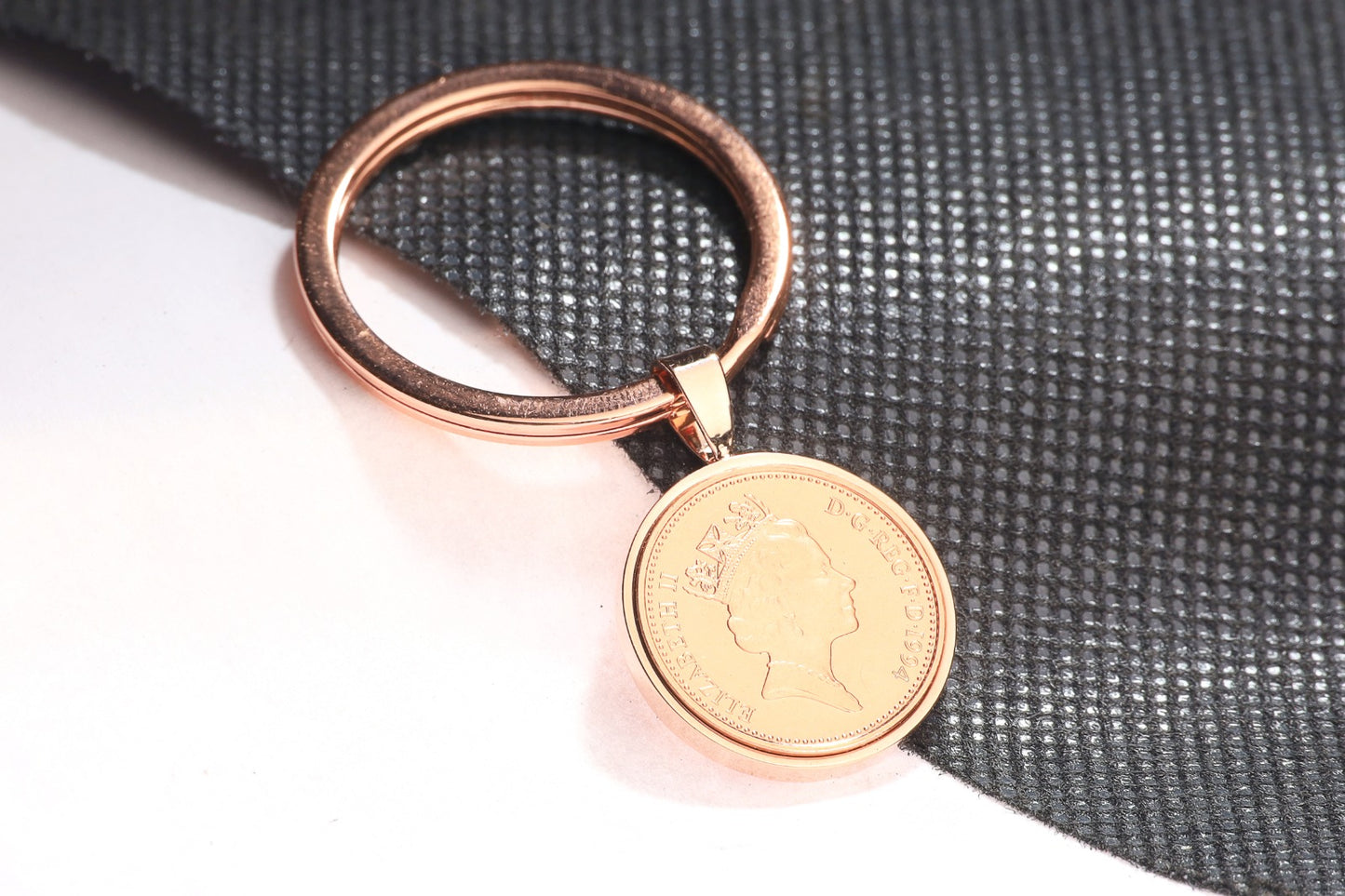 1994 Decimal One Pence Keyring - 40th Birthday Gift-Choose Colour and Engraving