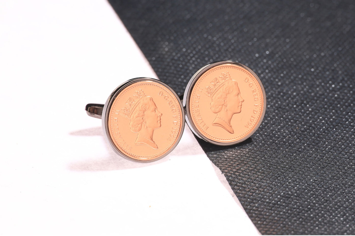 1994 Decimal One Pence Cufflinks - 30th Birthday Gift