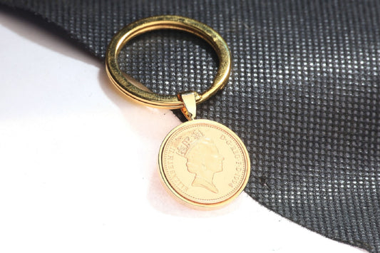 1994 Decimal One Pence Keyring - 40th Birthday Gift-Choose Colour and Engraving