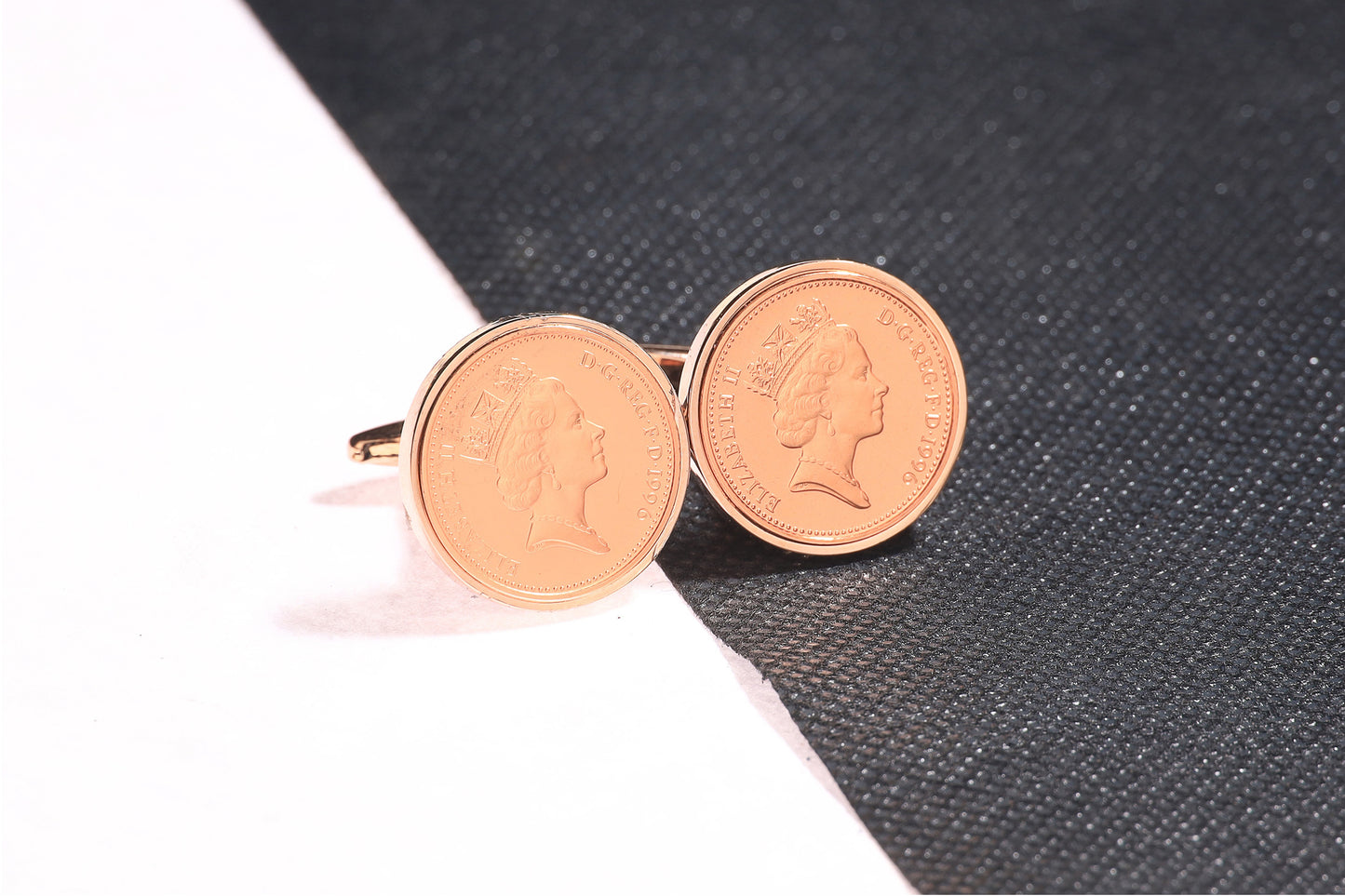 1996 Decimal One Pence Cufflinks - 28th Birthday Gift-Choose Your Colour