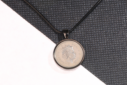 2003 Decimal Five Pence Pendant - 21st Birthday Gift - Choose Colour and Engraving