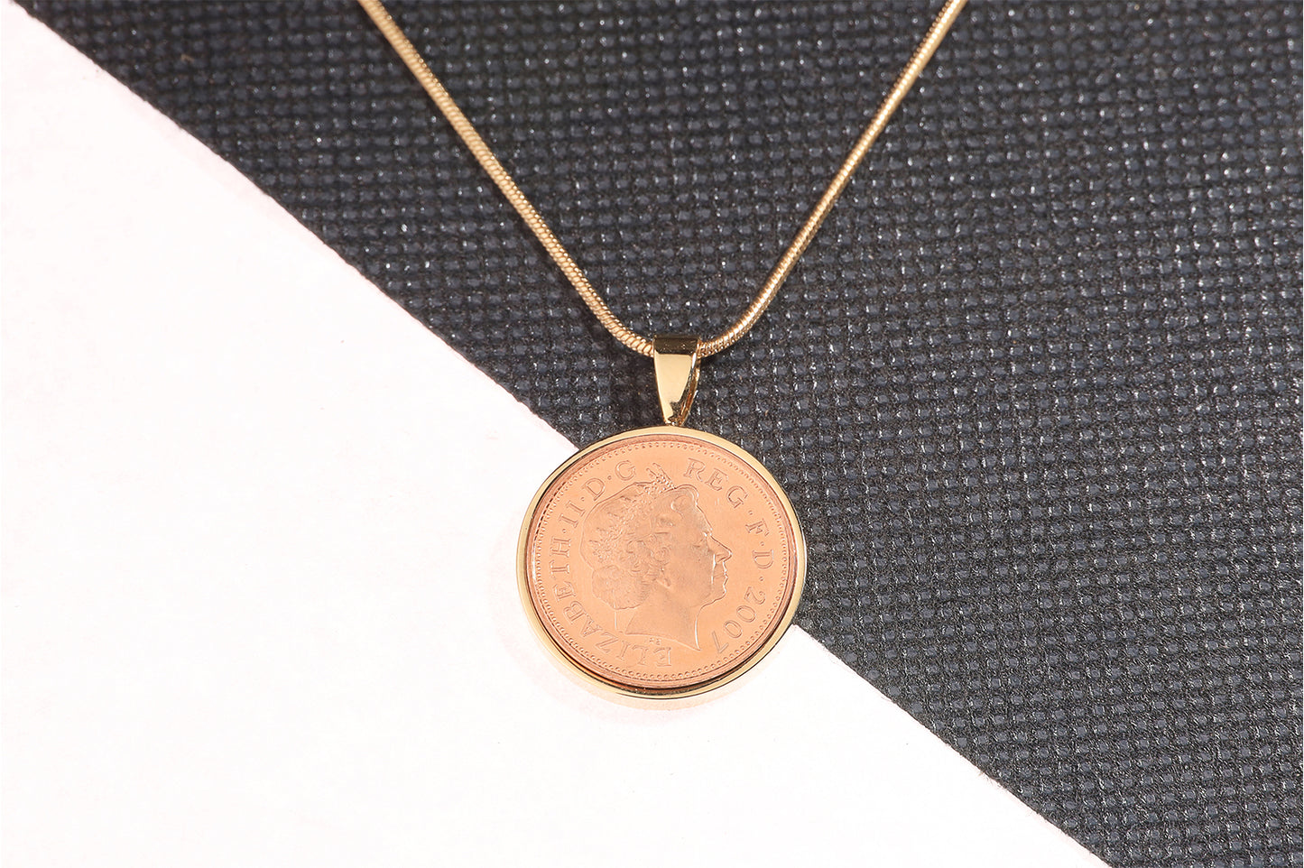 2007 Decimal One Pence Pendant - 17th Birthday Gift - Choose Colour and Engraving